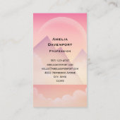 Dromerige Pastel Berglandschap Visitekaartje (Achterkant)