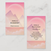 Dromerige Pastel Berglandschap Visitekaartje (Voorkant / Achterkant)