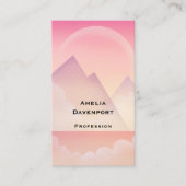 Dromerige Pastel Berglandschap Visitekaartje (Voorkant)