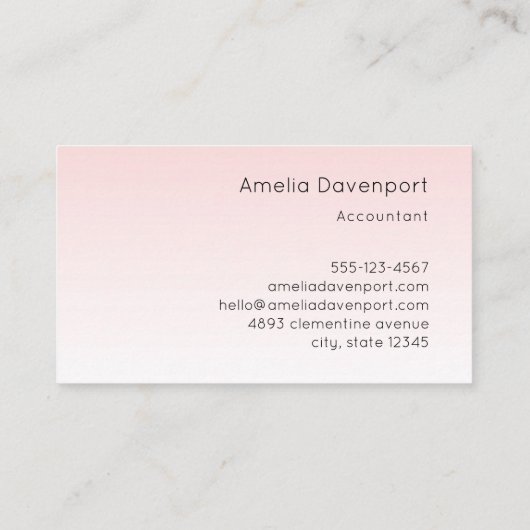 Dromerige Pastel Berglandschap Visitekaartje (Achterkant)