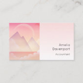 Dromerige Pastel Berglandschap Visitekaartje (Voorkant)