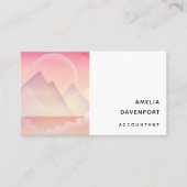 Dromerige Pastel Berglandschap Visitekaartje (Voorkant)