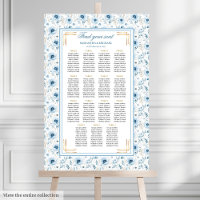 Dromerige Pastel Blauw Goud Waterverf Zitting Graf
