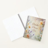 Dromerige Pastel Bloemen met Moderne Elegante Scri Notitieboek (Binnen)