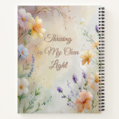 Dromerige Pastel Bloemen met Moderne Elegante Scri Notitieboek (Achterkant)
