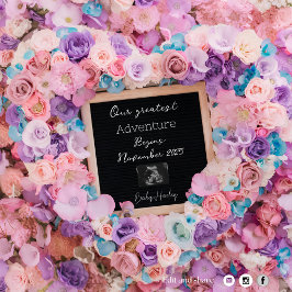 Dromerige Pastel Bloom zwangerschapsaankondiging Kaart