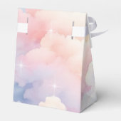 Dromerige Pastel Cloud Nine Baby shower Bedankdoosjes (Achterkant)