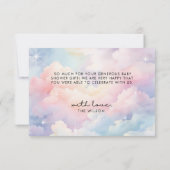 Dromerige Pastel Cloud Nine Baby shower Bedankkaart (Achterkant)