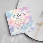Dromerige Pastel Cloud Nine Baby shower Kaart