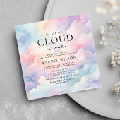 Dromerige Pastel Cloud Nine Baby shower Kaart