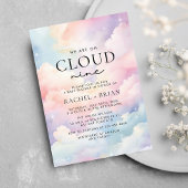 Dromerige Pastel Cloud Nine Baby shower Kaart