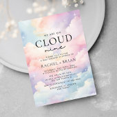 Dromerige Pastel Cloud Nine Baby shower Kaart