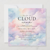 Dromerige Pastel Cloud Nine Baby shower Kaart (Voorkant)