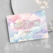 Dromerige Pastel Cloud Nine Bruidsmeisjesfeest Bedankkaart