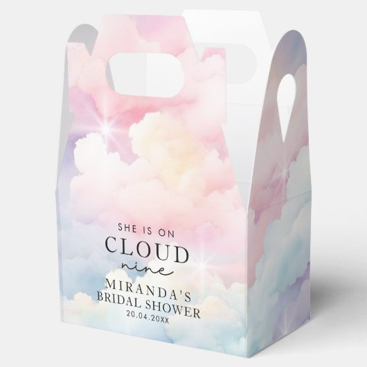 Dromerige Pastel Cloud Nine Vrijgezellenfeest Bedankdoosjes (Geopend)
