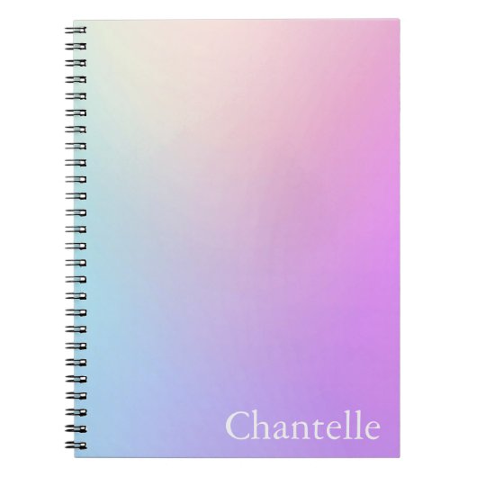 Dromerige Pastel Esthetische Spiraal Notebook Notitieboek (Voorkant)