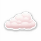 Dromerige pastel esthetische zachte roze wolk emoj sticker (Voorkant)