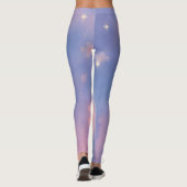 Dromerige Pastel Galaxy Kunst Leggings (Achterkant)