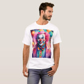 Dromerige pastel Joe Rogan de mystieke clown - Een T-shirt (Voorkant volledig)