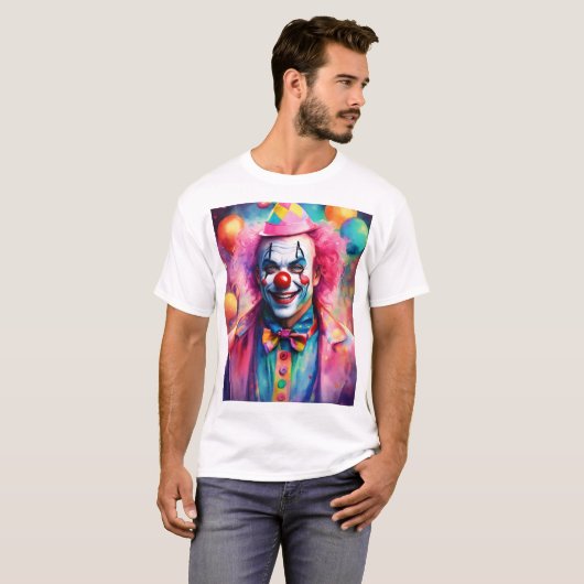Dromerige pastel Joe Rogan de mystieke clown - Een T-shirt (Voorkant volledig)