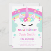 Dromerige Pastel Mint Party Kaart (Voorkant)