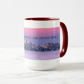 Dromerige pastel Mountain Art Mok (Voorkant rechts)