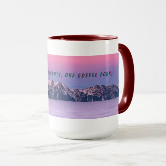 Dromerige pastel Mountain Art Mok (Voorkant rechts)