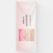 Dromerige Pastel Mountain Landscape Business Spandoek (Verticaal)