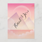 Dromerige Pastel Mountain Landscape Dank je wel Briefkaart (Voorkant)