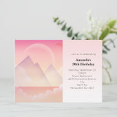 Dromerige Pastel Mountain Landschap Verjaardag Kaart (Staand voorkant)