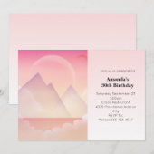 Dromerige Pastel Mountain Landschap Verjaardag Kaart (Voorkant / Achterkant)