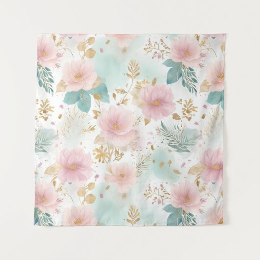 Dromerige Pastel Muurkunst Vrouw Wandkleed (Voorkant)