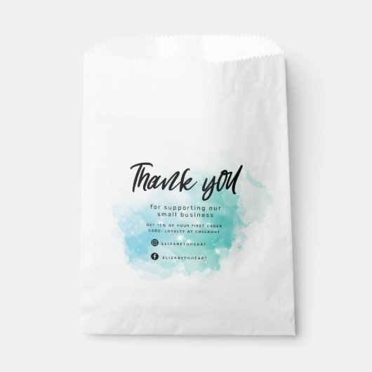 dromerige pastel sky splash business dank u gunst bedankzakje (Voorkant)