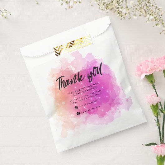 dromerige pastel sky splash business dank u gunst bedankzakje (Gezegeld)