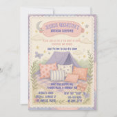 Dromerige Pastel Verjaardag Sleepover onder de ste Kaart (Voorkant)