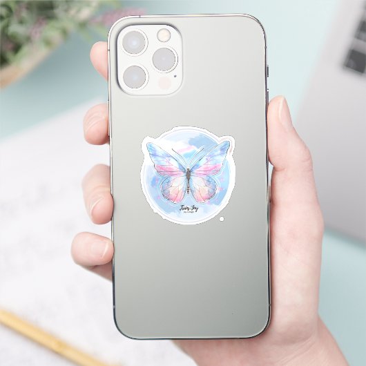 Dromerige Pastel Vlinder Sticker | Zachte Esthetie (Telefoon)