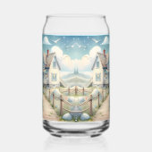 Dromerige Pastel vuurtoren bij het Zee Blikvorm Glas (Rechts)