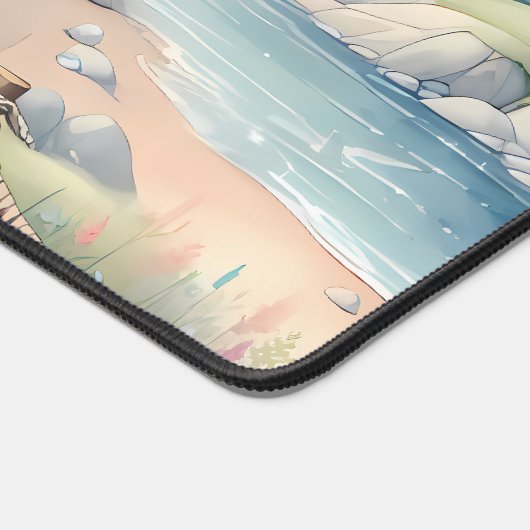 Dromerige Pastel vuurtoren bij het Zee Bureaumat (Hoek)