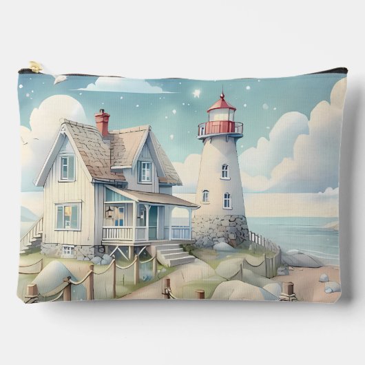 Dromerige Pastel vuurtoren bij het Zee Etui (Voorkant)