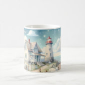 Dromerige Pastel vuurtoren bij het Zee Koffiemok (Center)