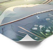 Dromerige Pastel vuurtoren bij het Zee Perfect Poster (Hoek)