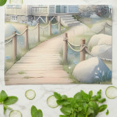 Dromerige Pastel vuurtoren bij het Zee Theedoek (Gevouwen)