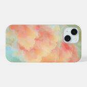 Dromerige pastel waterverf abstract iphone 15 hoes case (Achterkant horizontaal)