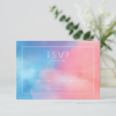 Dromerige Pastel Waterverf Gradiënt RSVP Kaartje (Staand voorkant)