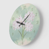 Dromerige Pastel Waterverf Orchideeën Wandklok (Hoek)