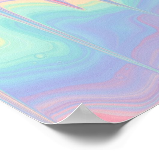 Dromerige Pastel Wervelende Kunst Poster (Hoek)