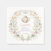 Dromerige Pastel Wildflower Vrijgezellenfeest Tea  Servet (Voorkant)