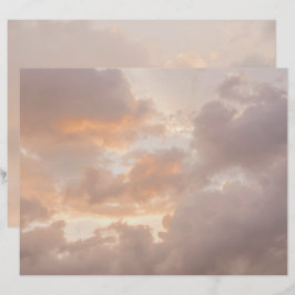 Dromerige pastel wolken Scrapbook Papier