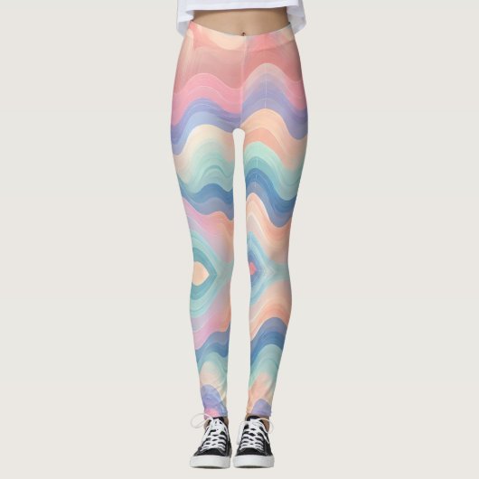 Dromerige pastelgradiënt Leggings (Voorkant)