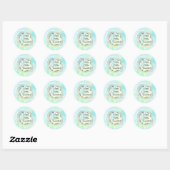 Dromerige Pastels Lotus bloem gepersonaliseerd Ronde Sticker (Vel)